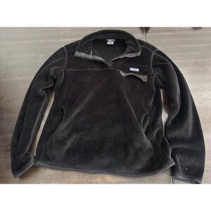 Patagonia Retool Snap T Fleece Pullover Womens Xl Black Pockets Polartec